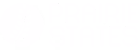 Prairie States logo with a circle containing a stylized plant and the text PRAIRIE STATES.