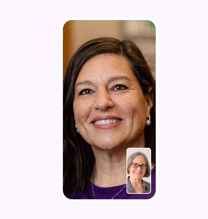 Appointment form showing options: Complete Women's Health Visit, Anxiety, Bone pain, or Menopause selected.