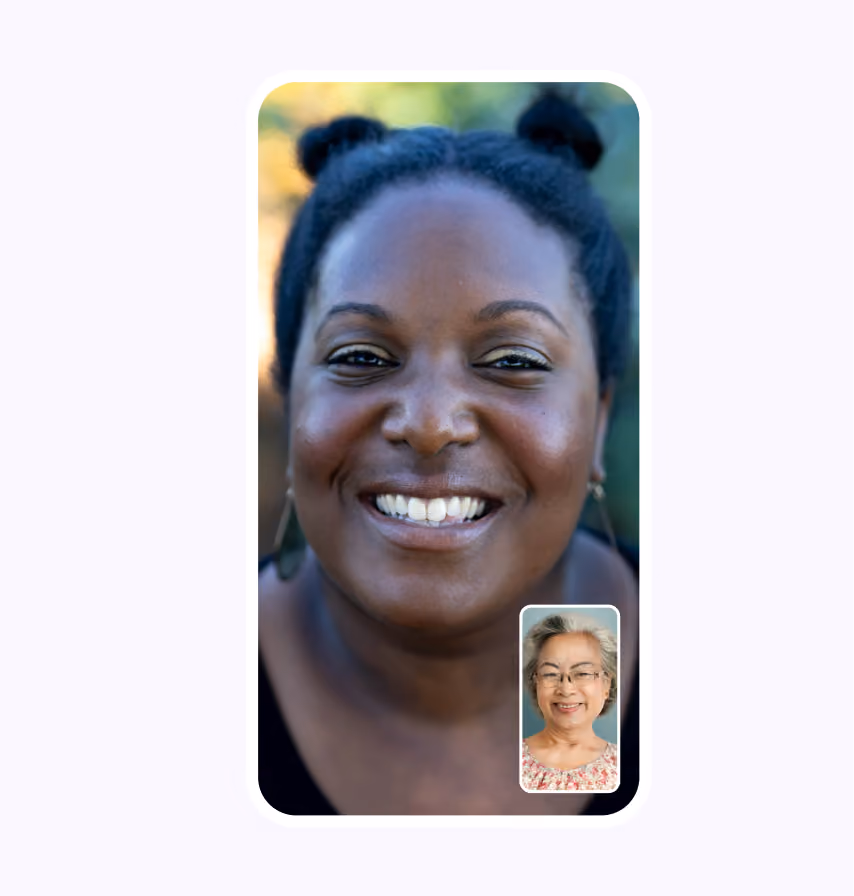 Appointment form showing options: Complete Women's Health Visit, Anxiety, Bone pain, or Menopause selected.