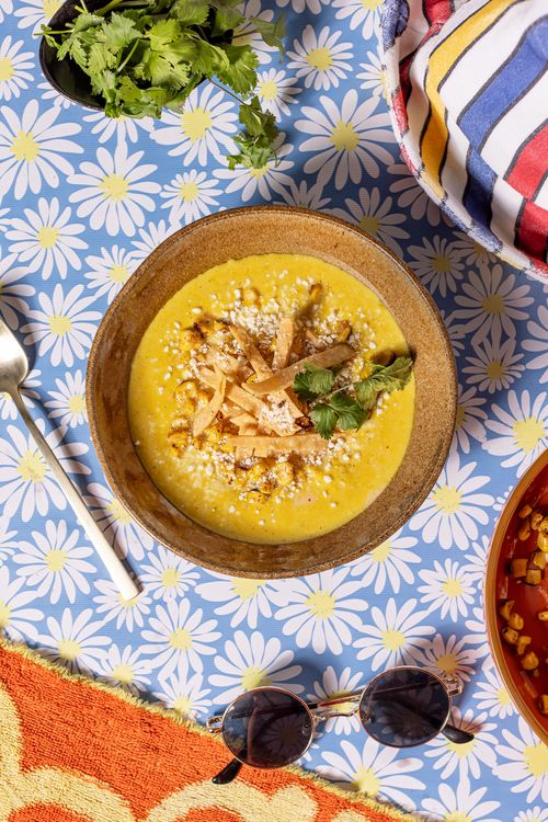 Summer soup ideas for outdoor dinner parties by Tuxedos & Tennis Shoes Catering, a DSquared Hospitality Company