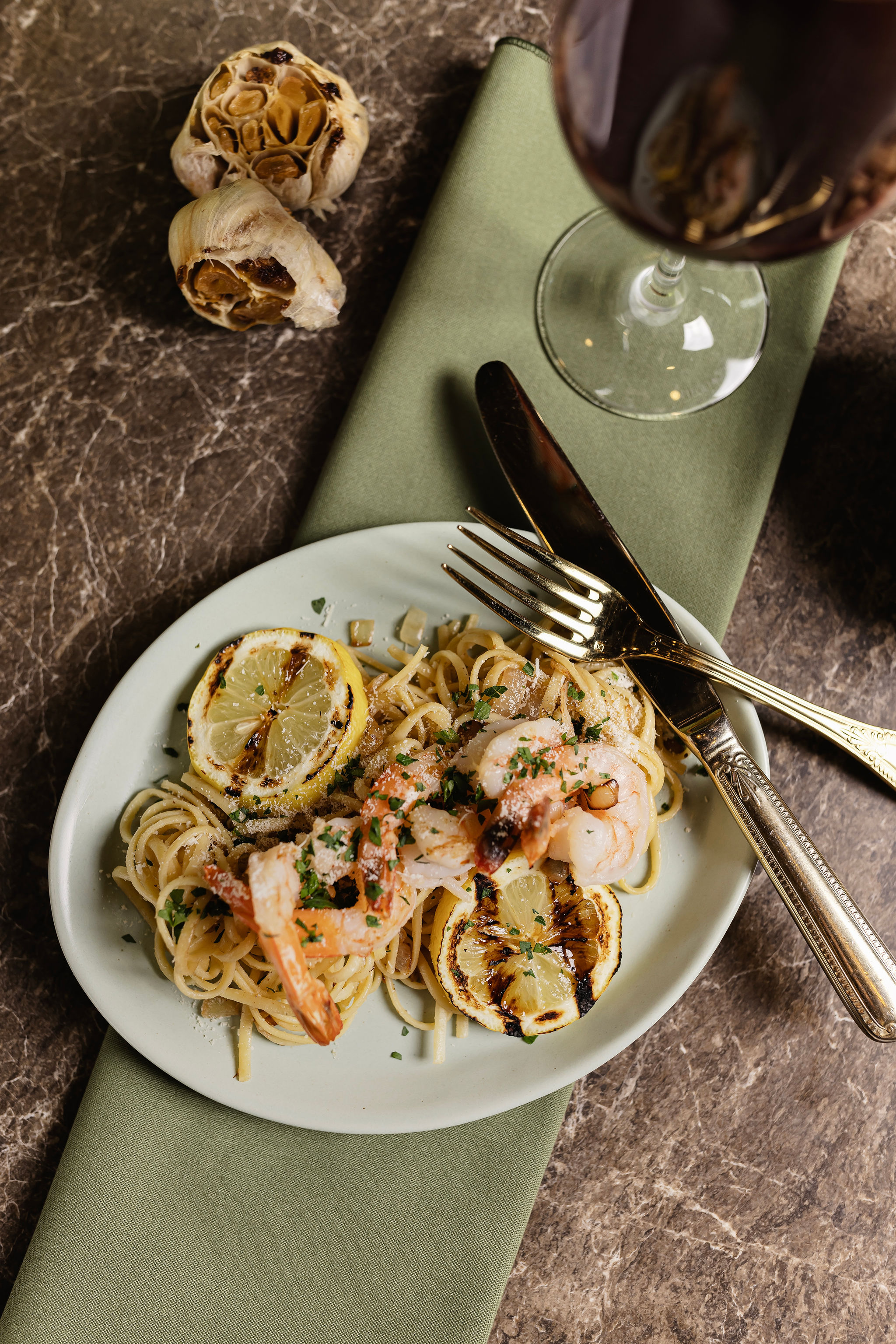 A fresh and local seafood plated entree at Muse at Benaroya Hall catered by DSquared Hospitality Company
