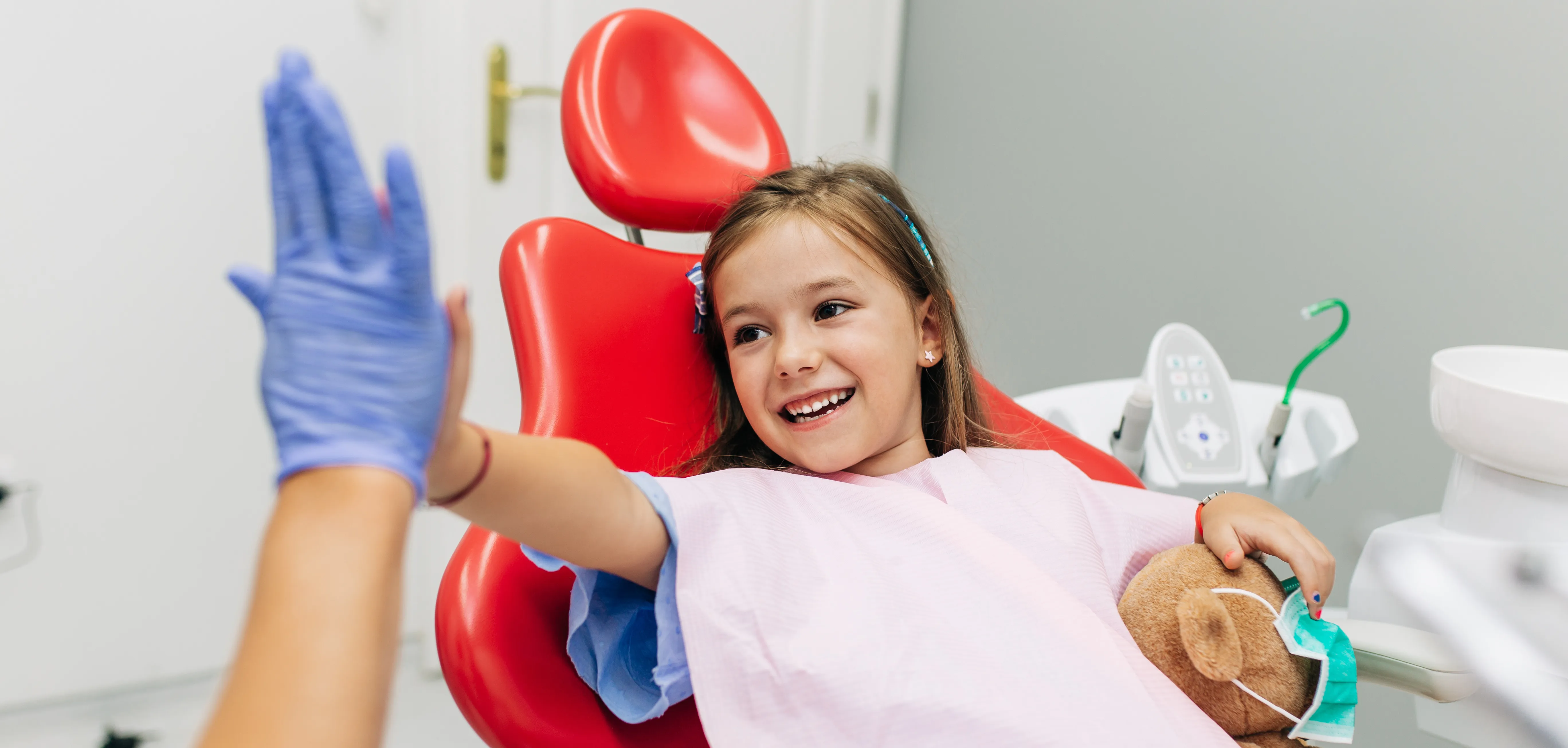 Cute little girl has a pain-free experience at the dentist in San Jose