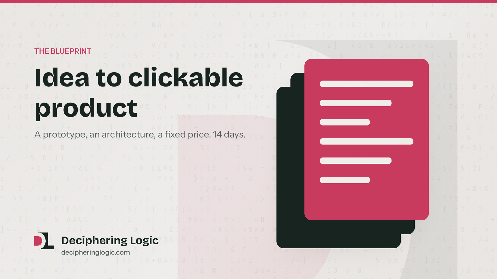 Founder reviewing a clickable mobile prototype on a tablet next to a printed build plan document on a desk