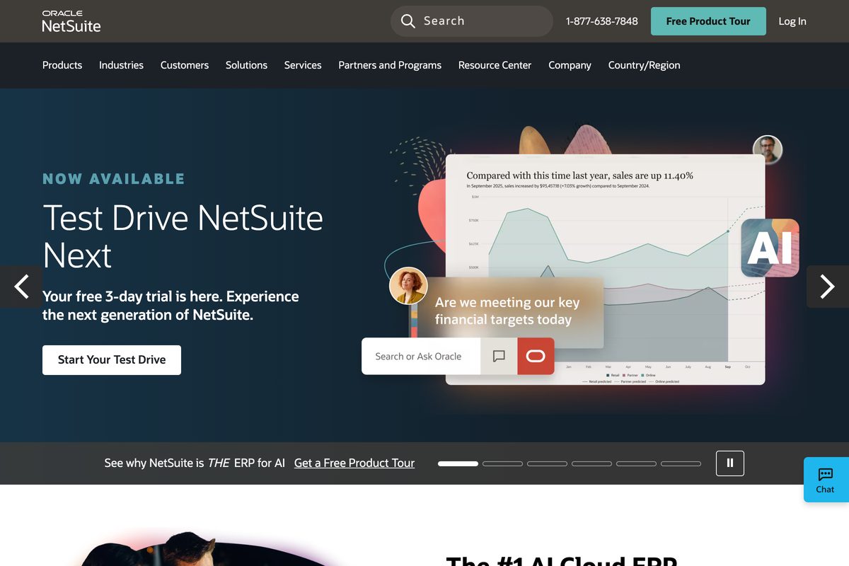 Enterprise accounting suite product page representing Sage Intacct and NetSuite, both quote-based financial systems for multi-entity groups