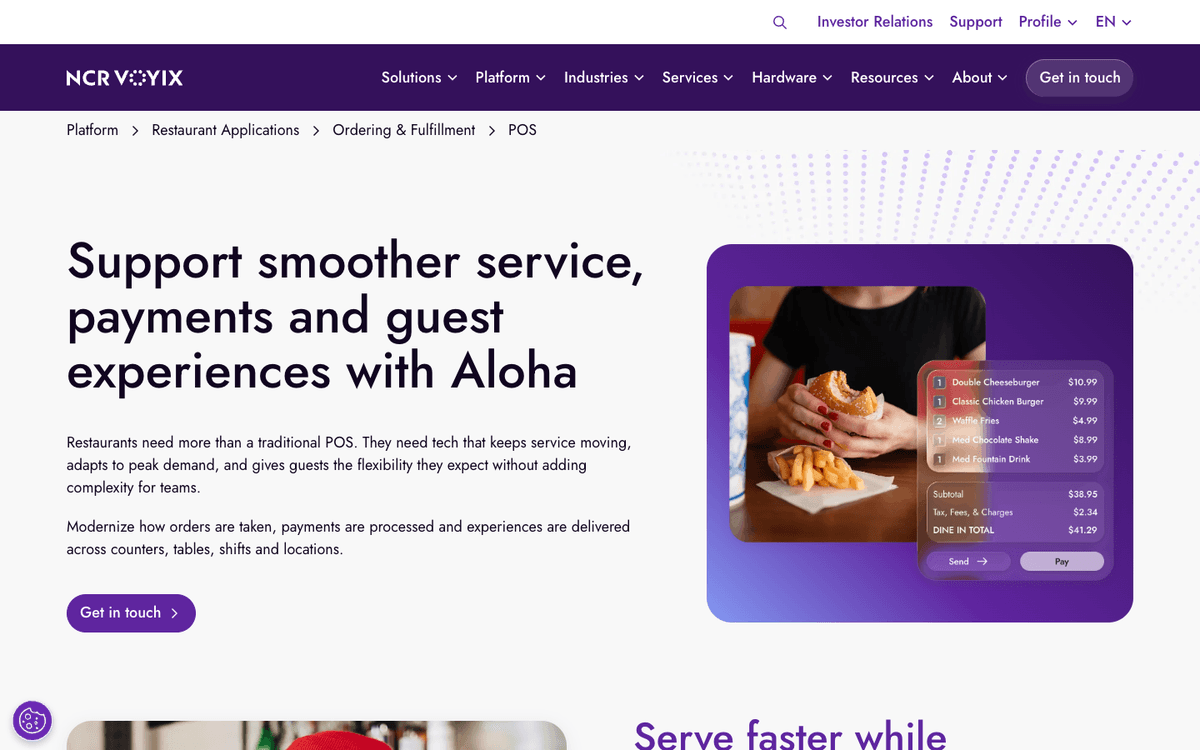 NCR Aloha website