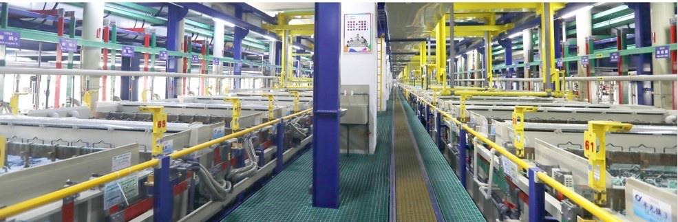 Longmen electroplating line with German AUCOS control system