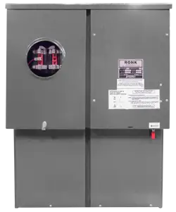 Meter-Rite Side-by-Side Double-Throw / Meter Socket Combo Unit built by RONK