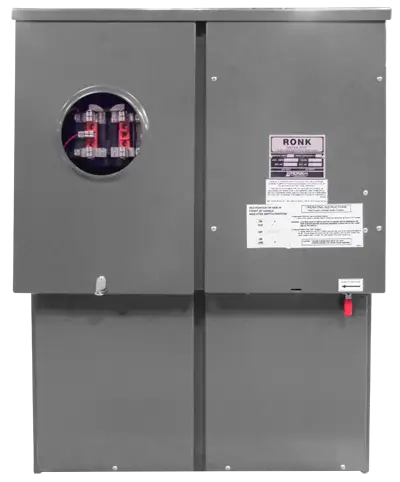RONK's Meter-Rite Side-by-Side Double-Throw / Meter Socket Combo Unit