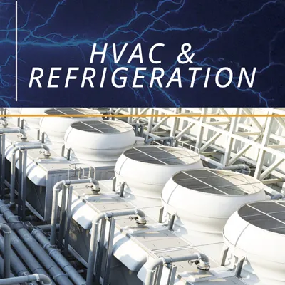 The RONK logo with an HVAC background