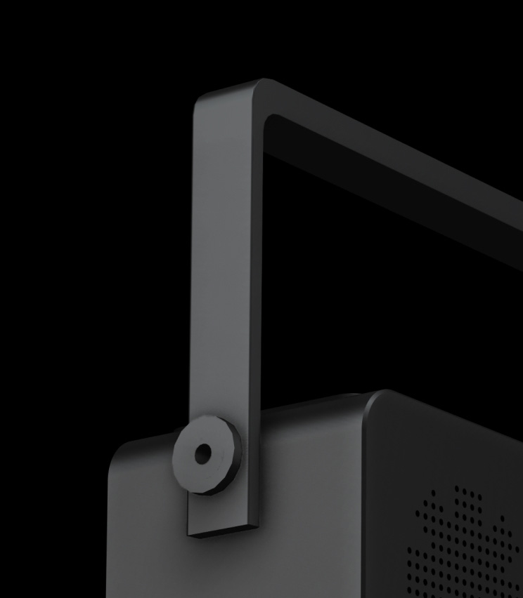 speaker handle close-up