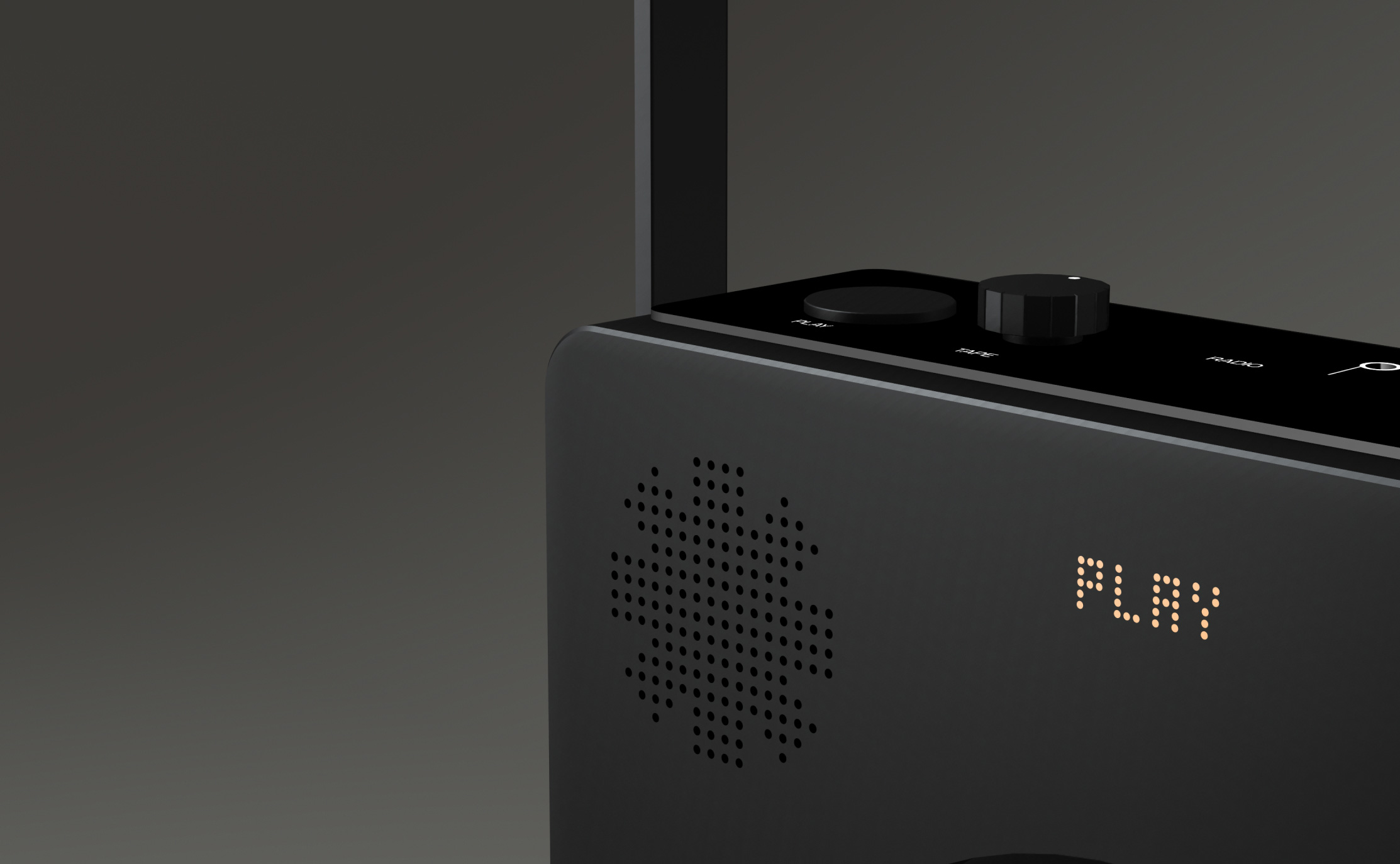 speaker top view close-up