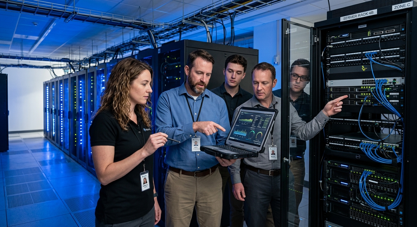 Managed IT services team monitoring business systems in Phoenix