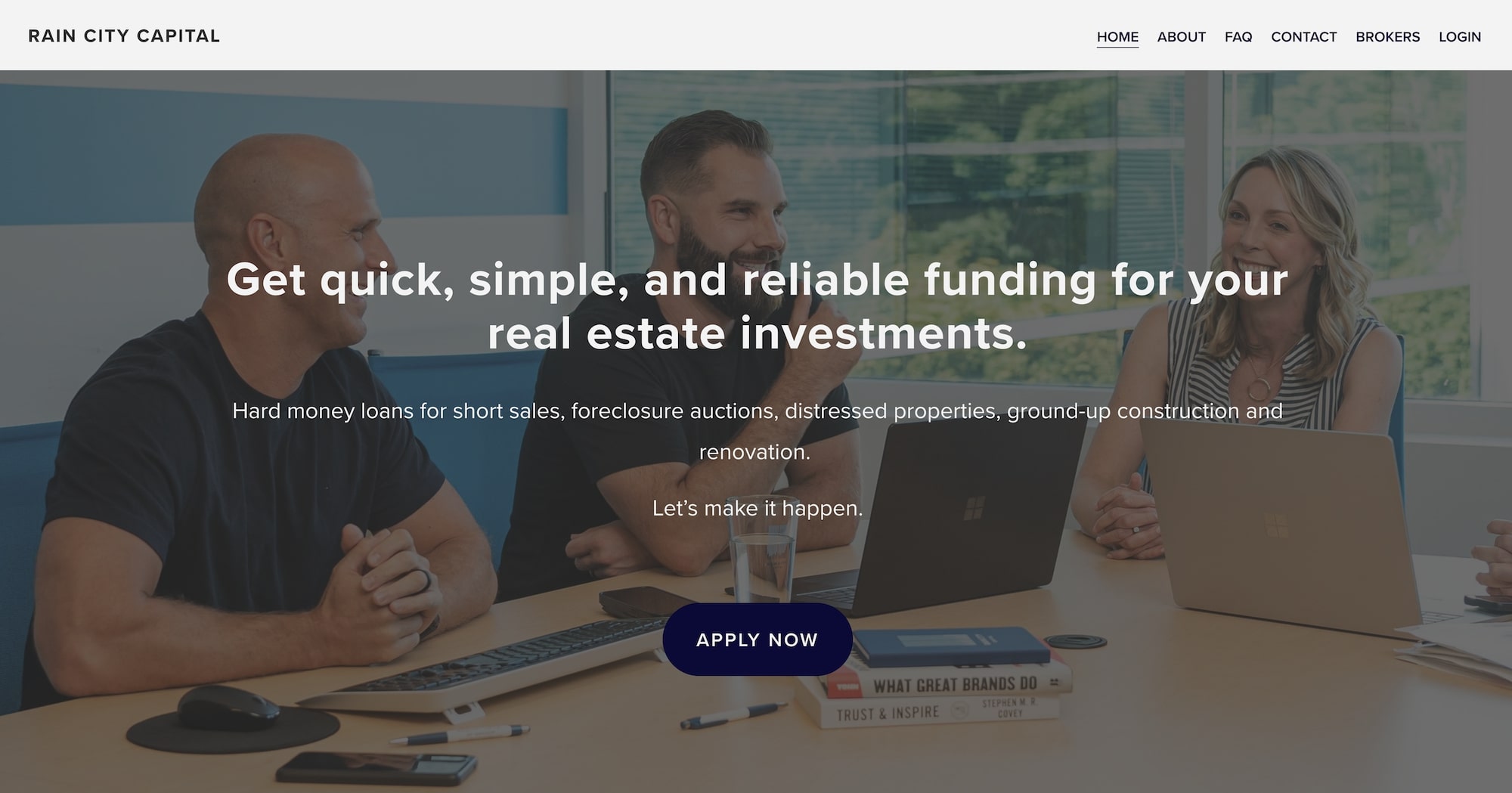 Rain City Capital homepage: Quick, simple, reliable funding