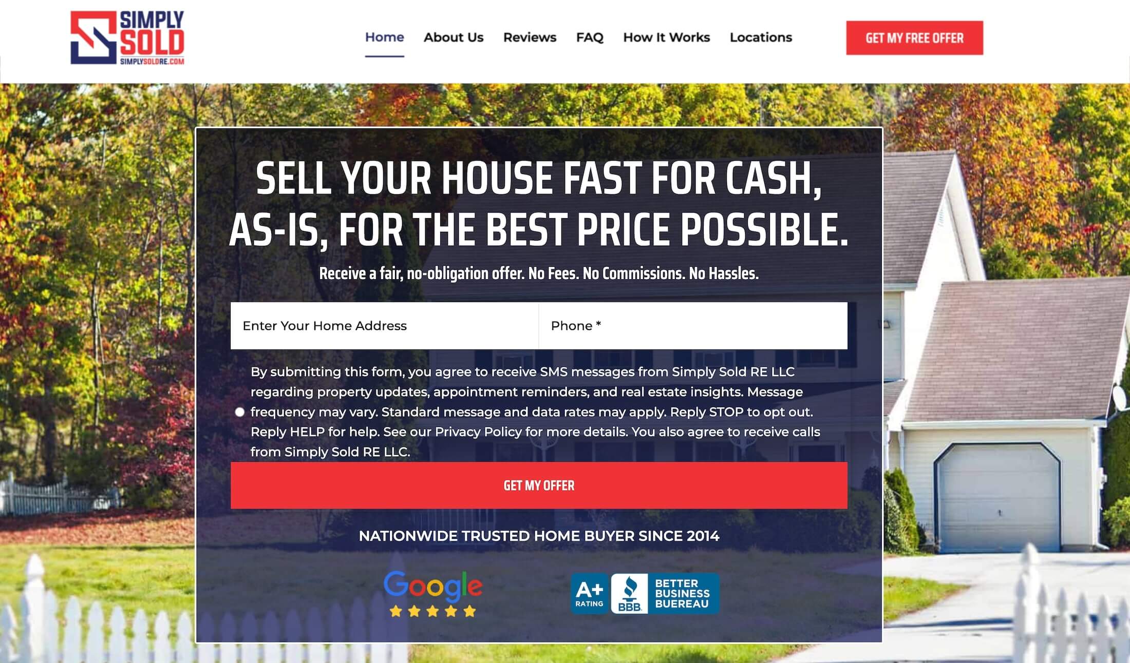Simply Sold homepage