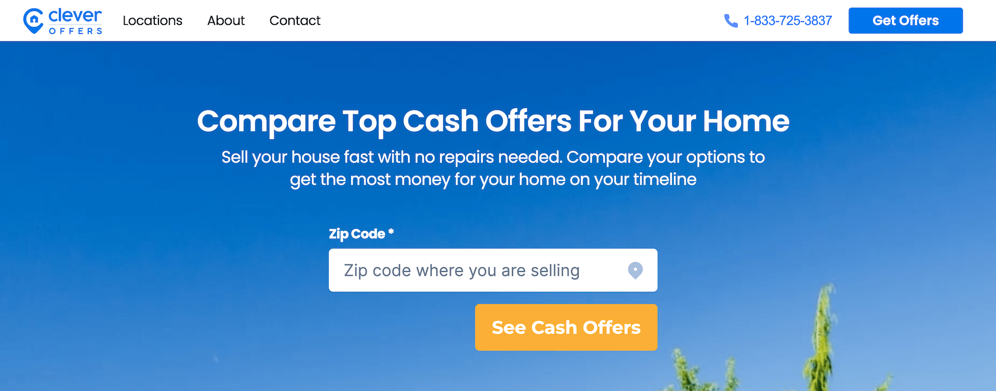 Clever Offers homepage