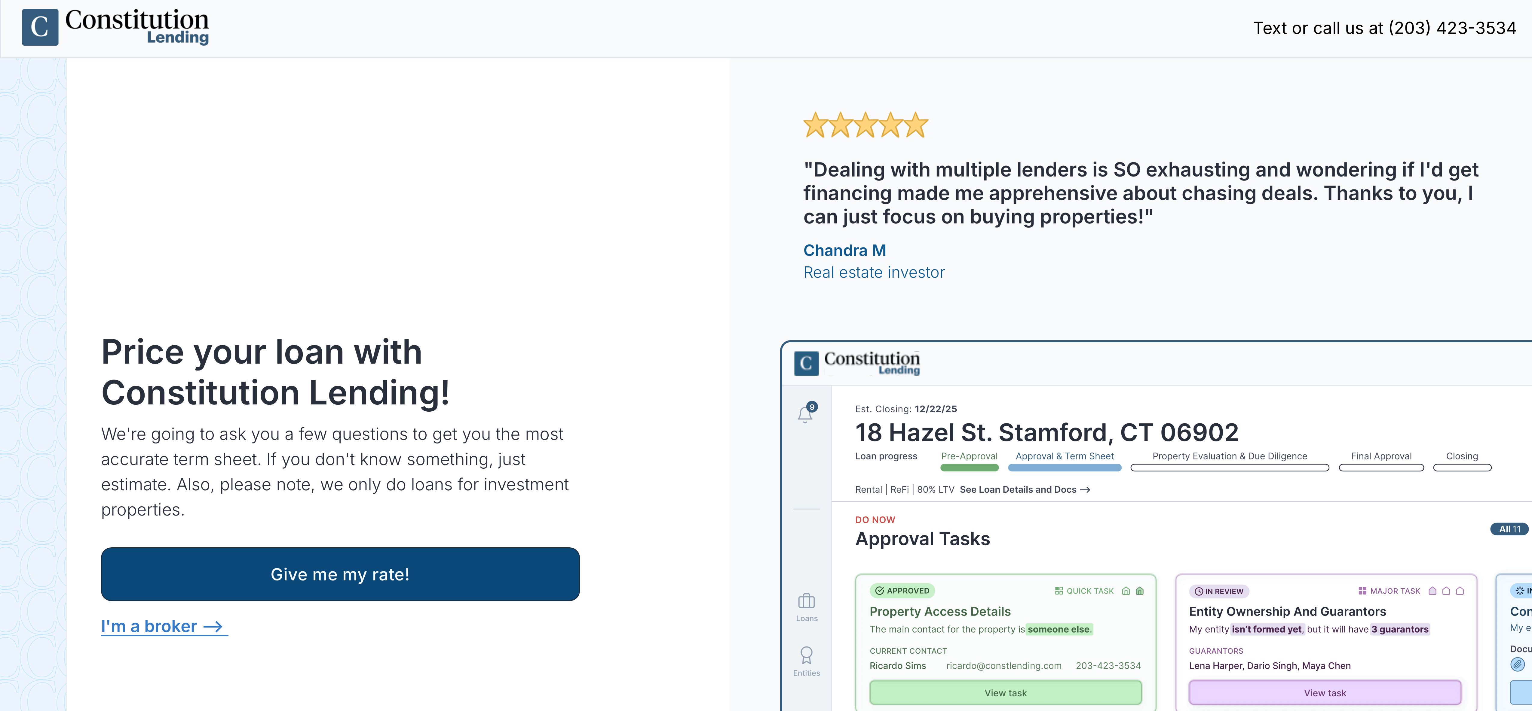 Constitution Lending Pricer