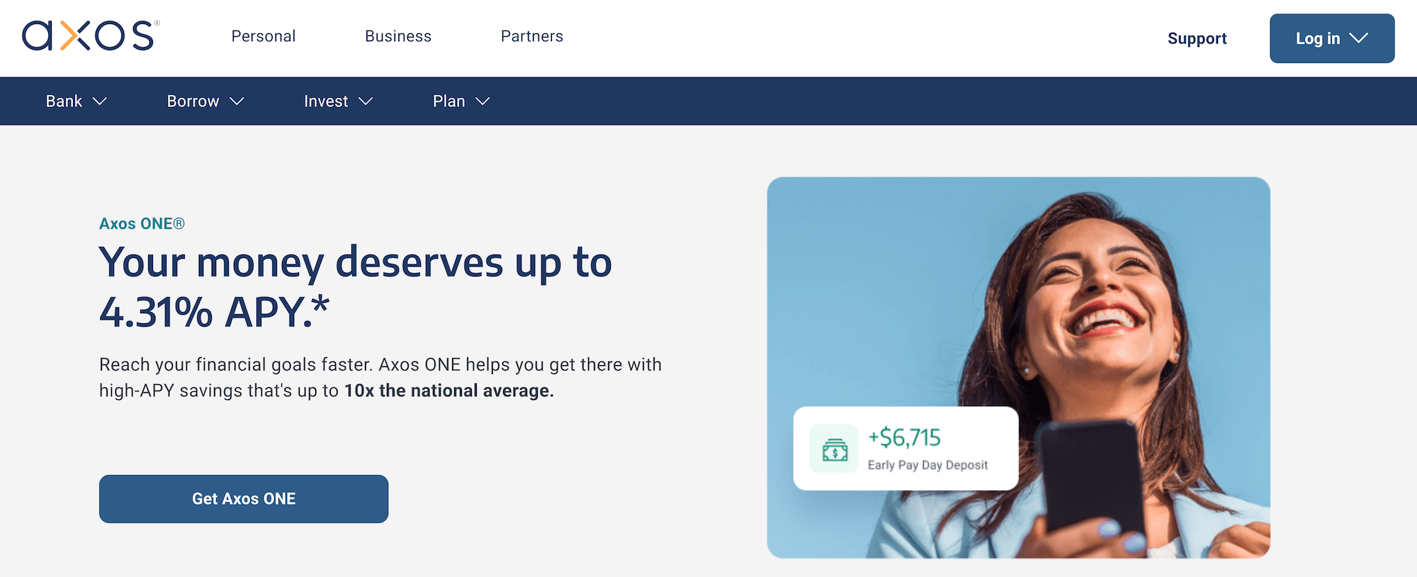 Axos Bank homepage: Reach your financial goals faster