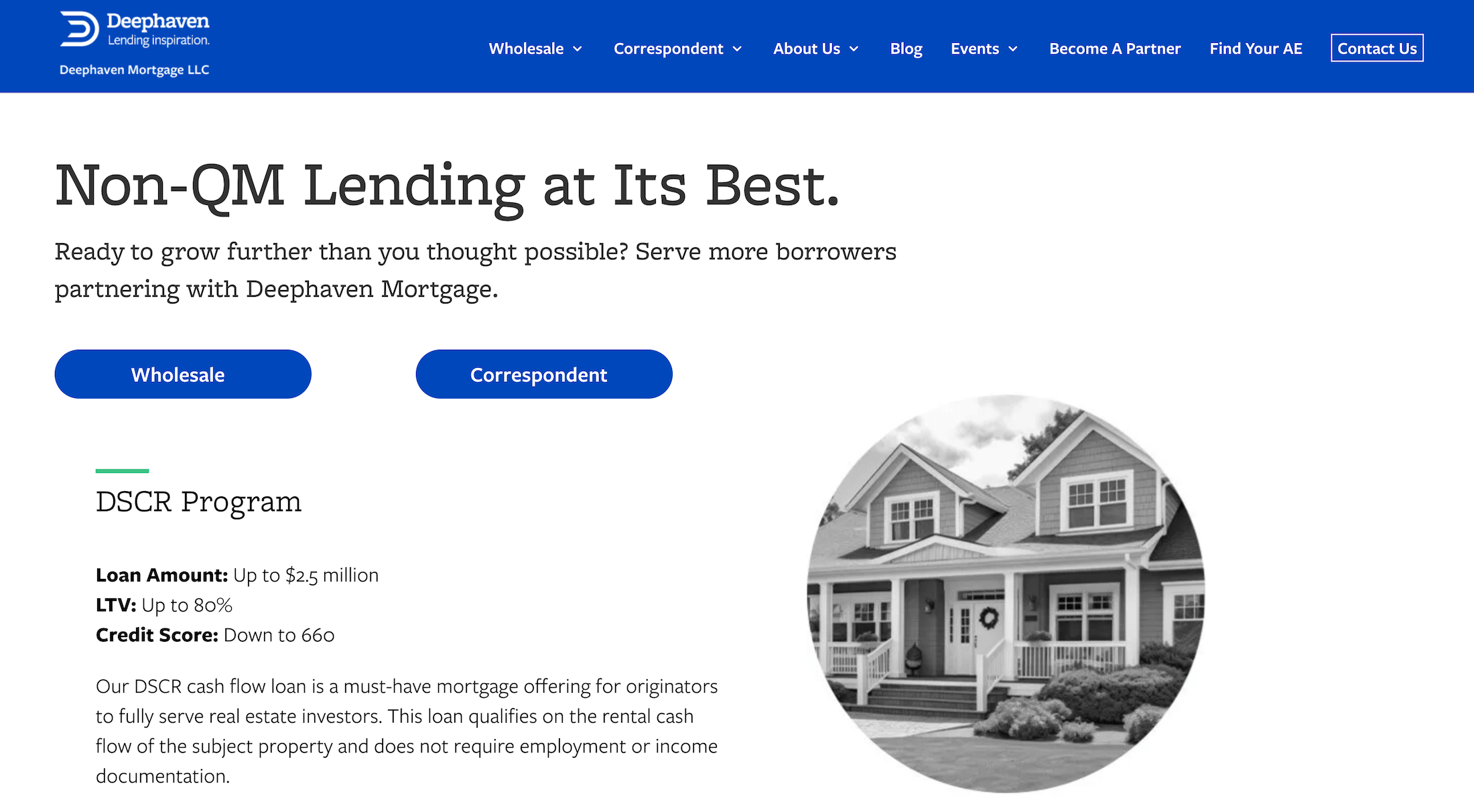 Deephaven Mortgage homepage: Grow further