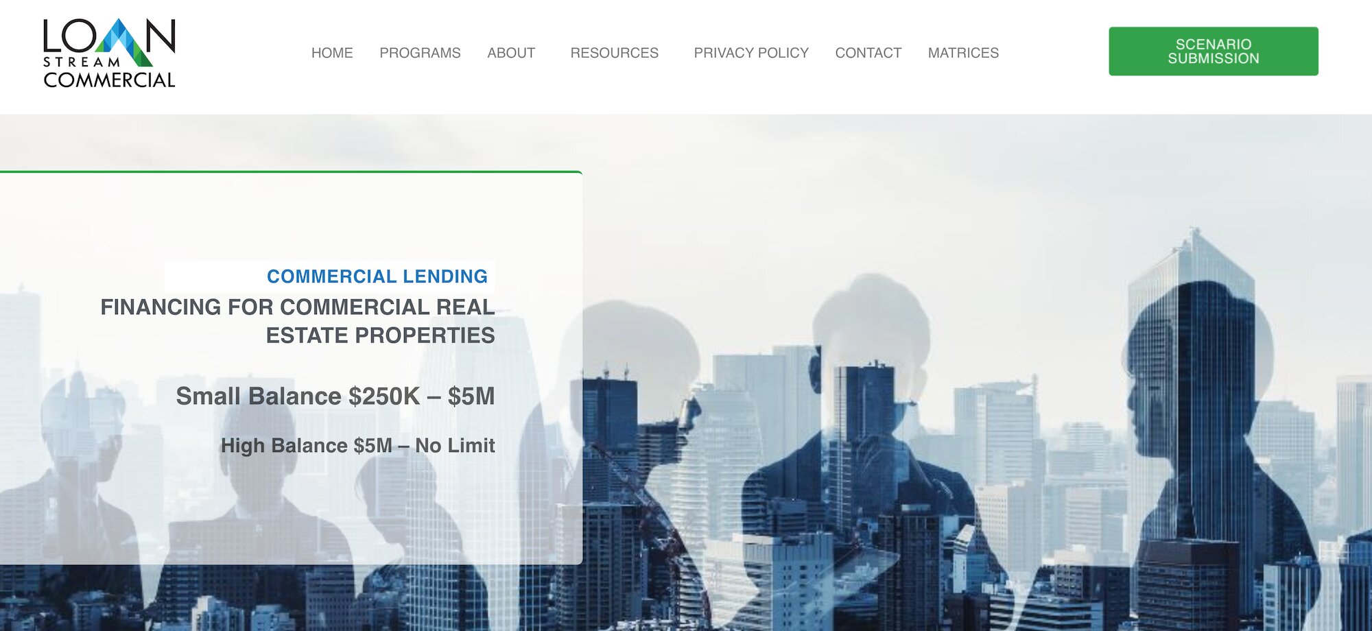 LoanStream Commercial homepage: Financing for Commercial Real Estate Properties