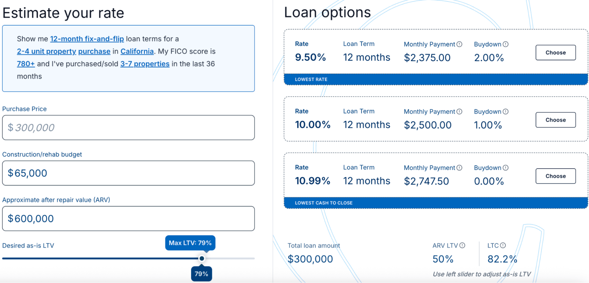 Estimate your rate and loan options