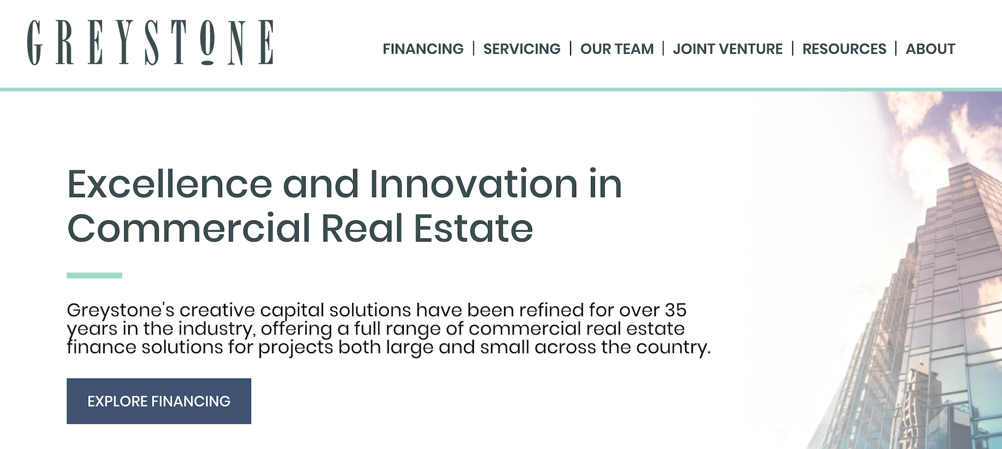 Greystone homepage: Excellence and Innovation in Commercial Real Estate