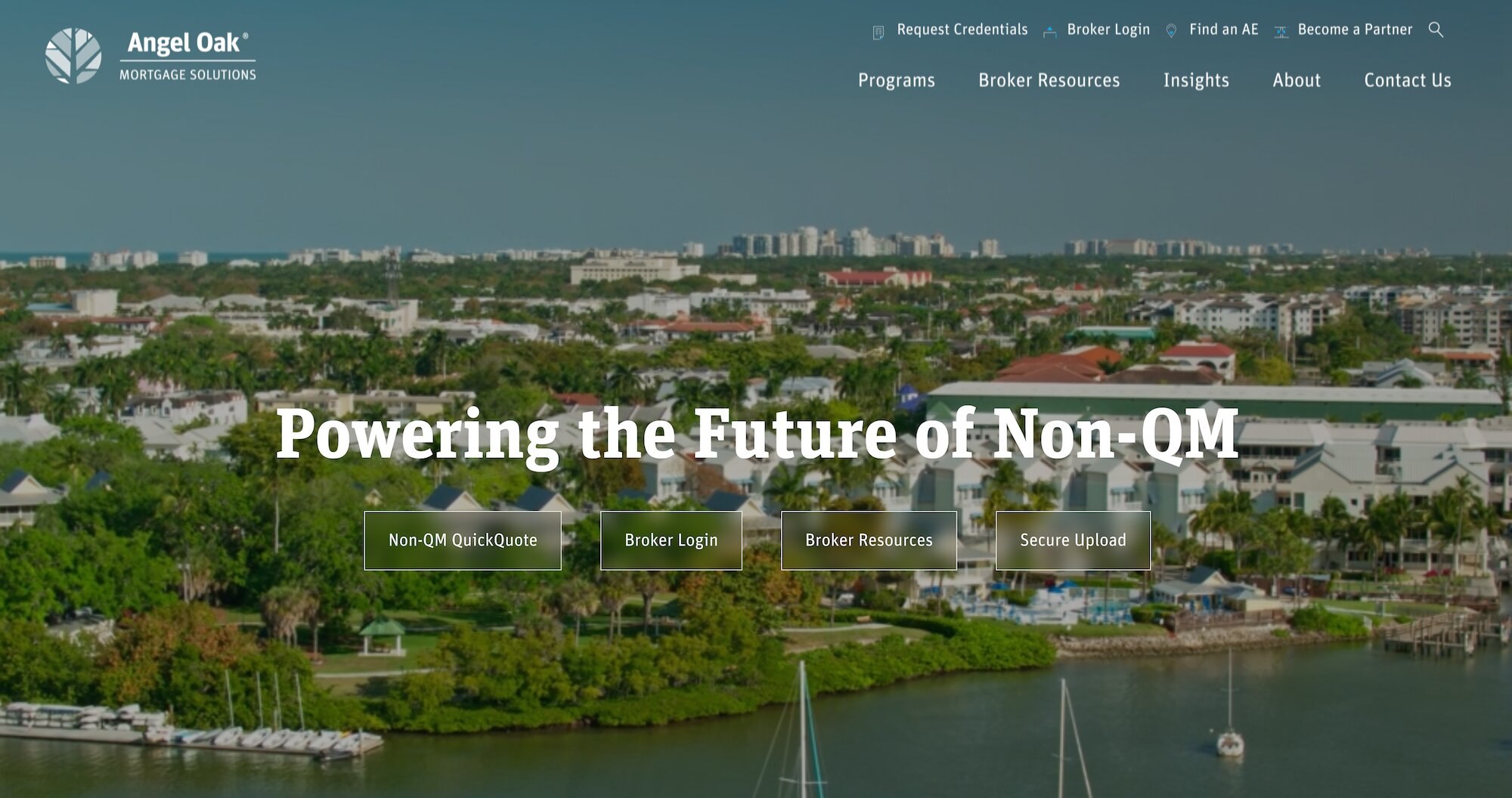 Angel Oak Mortgage Solutions homepage: Powering the Future of Non-QM