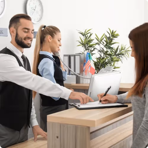 A hotel worker that was threatened