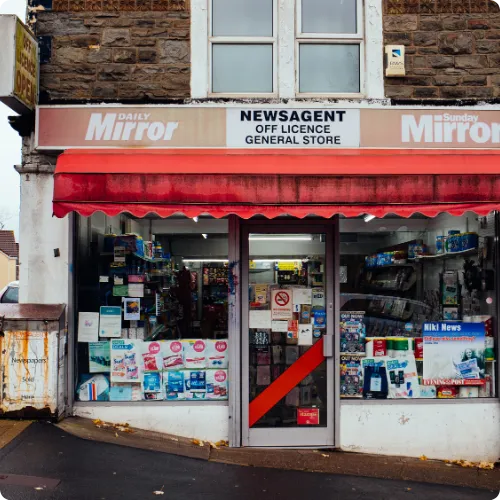 A convenience store worker was threatened with an axe