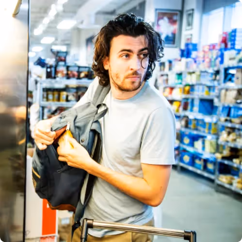 A shop worker was verbally and physically abused by shoplifters