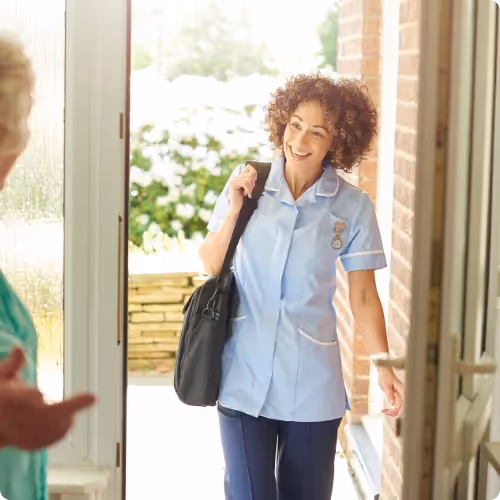 A healthcare home visitor aggressively abused