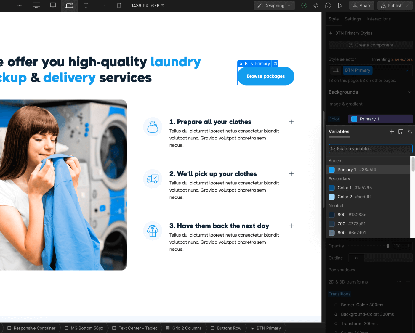 Color - Laundry X Webflow Template