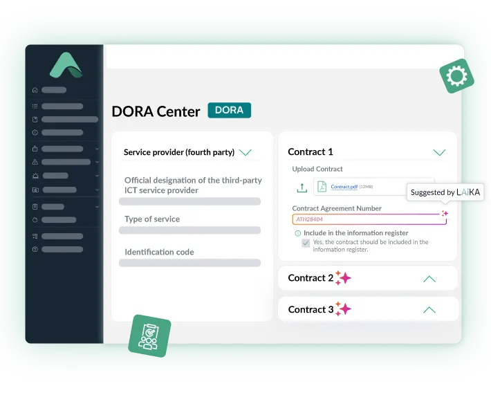 Mockup from DORA Software in Athereon GRC