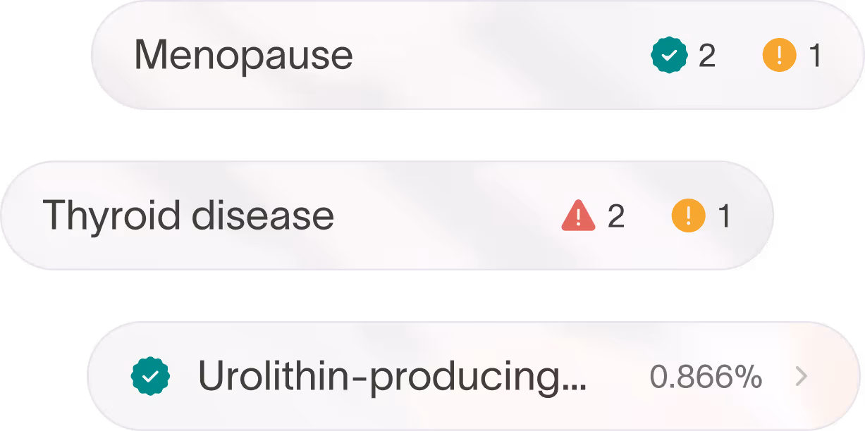 An image showing different stats from the Tiny health report