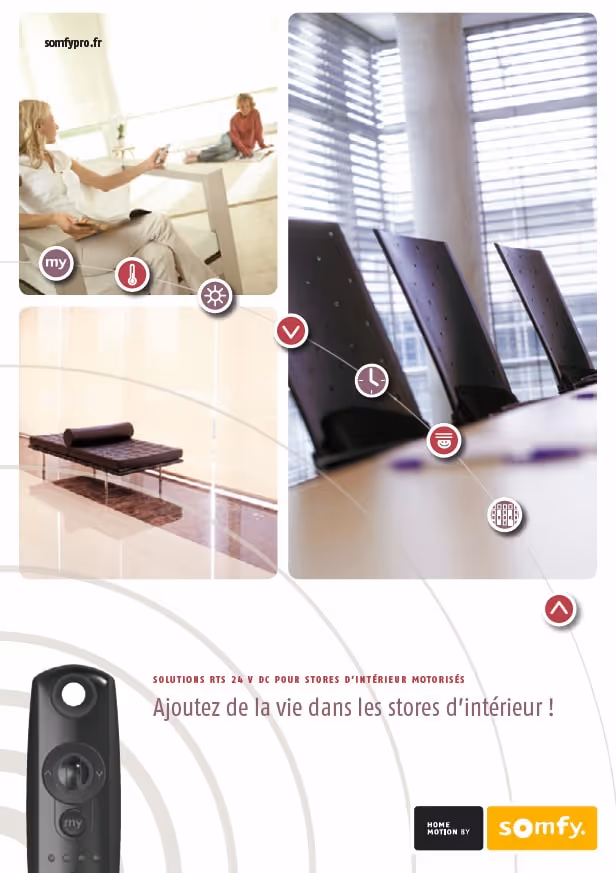 Motorisation radio ou filaire SOMFY pour stores intérieurs Aubagne