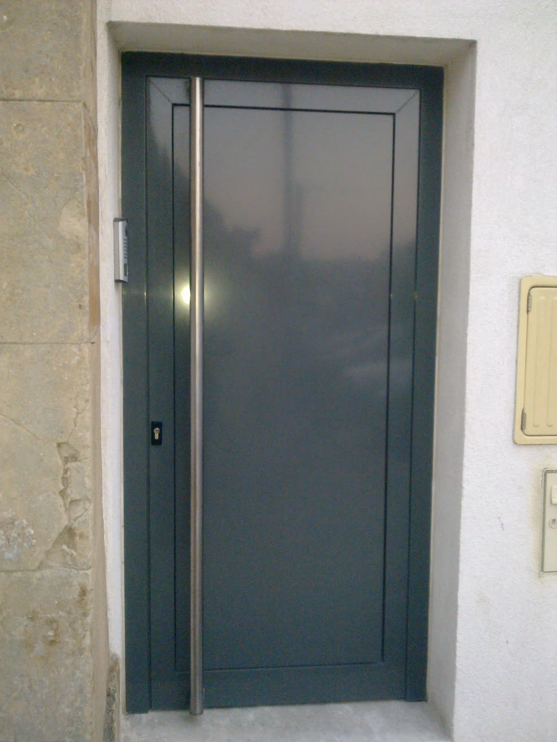 Porte aluminium panneau plein 2