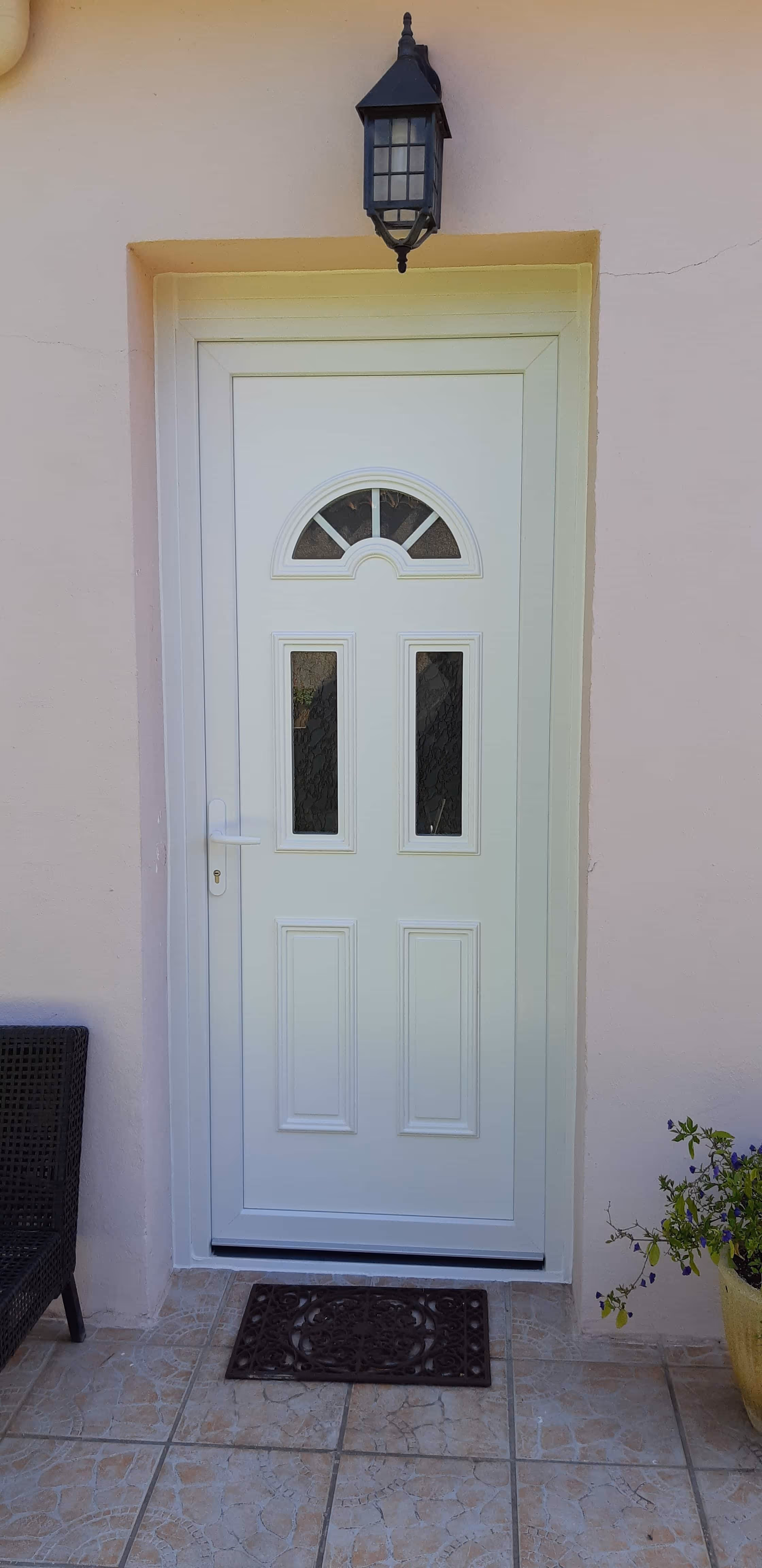Porte d’entrée PVC blanc Carnoux
