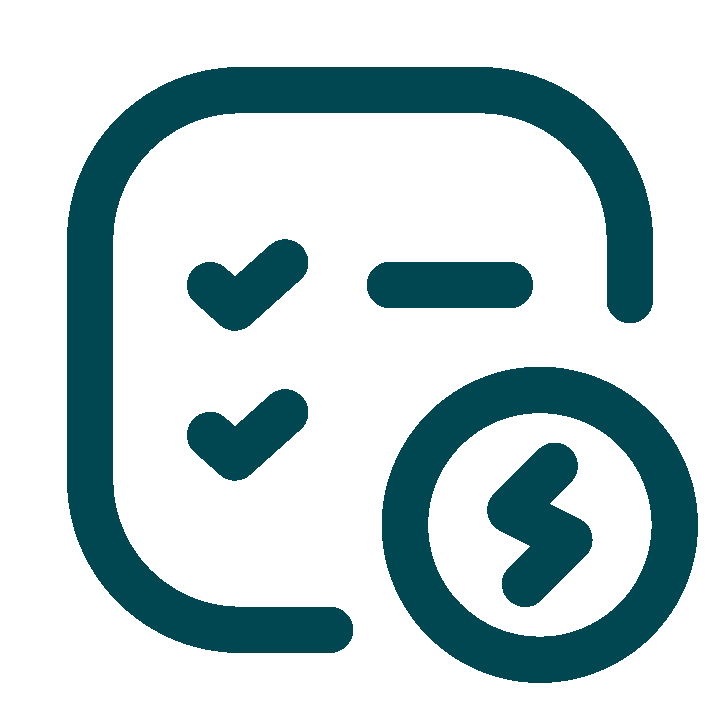 icon checklist for electricity