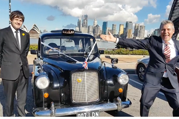 London Cab on Sydney Harbour