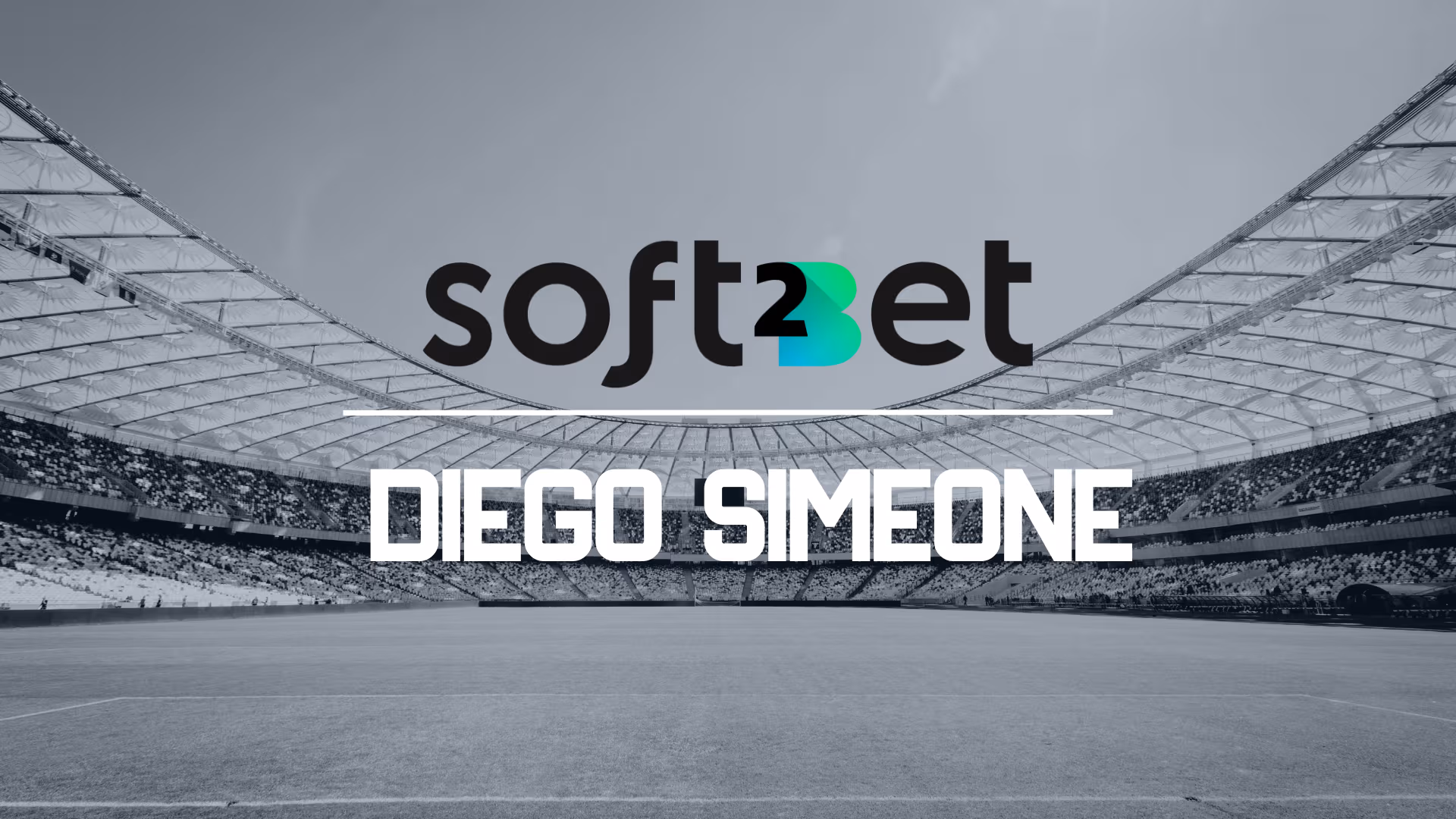 Diego Simeone and Soft2Bet partnership image for iGaming online gambling and sports betting campaigns