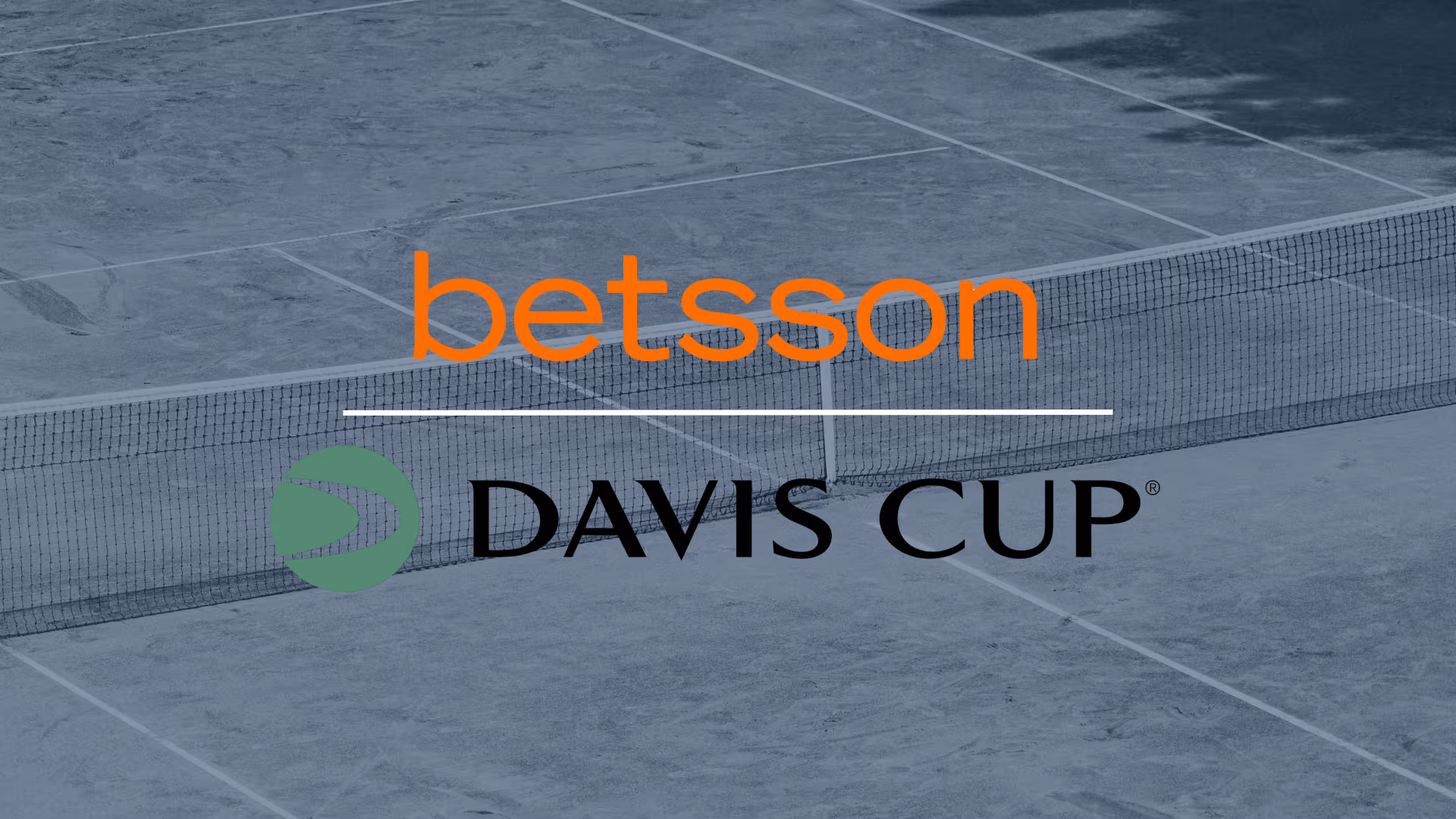 Betsson and Davis Cup official partnership banner for online gambling and sports betting tennis sponsorship