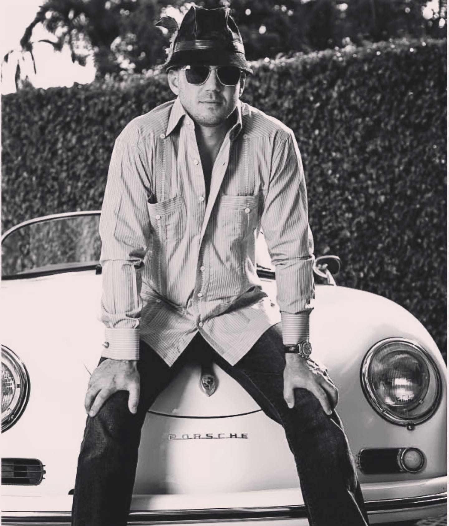 Ray Corral with a vintage Porsche