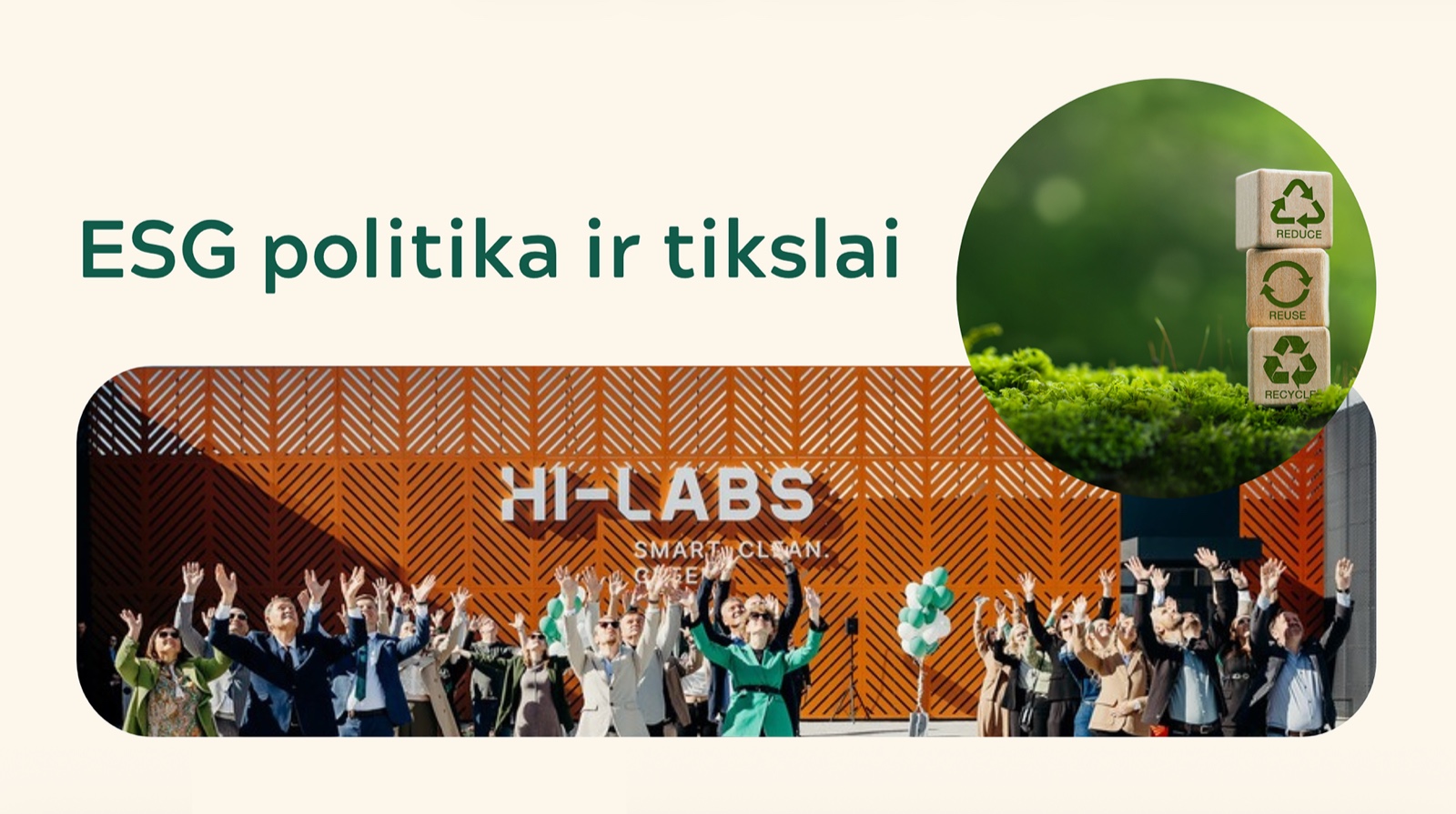 ESG politika ir tikslai