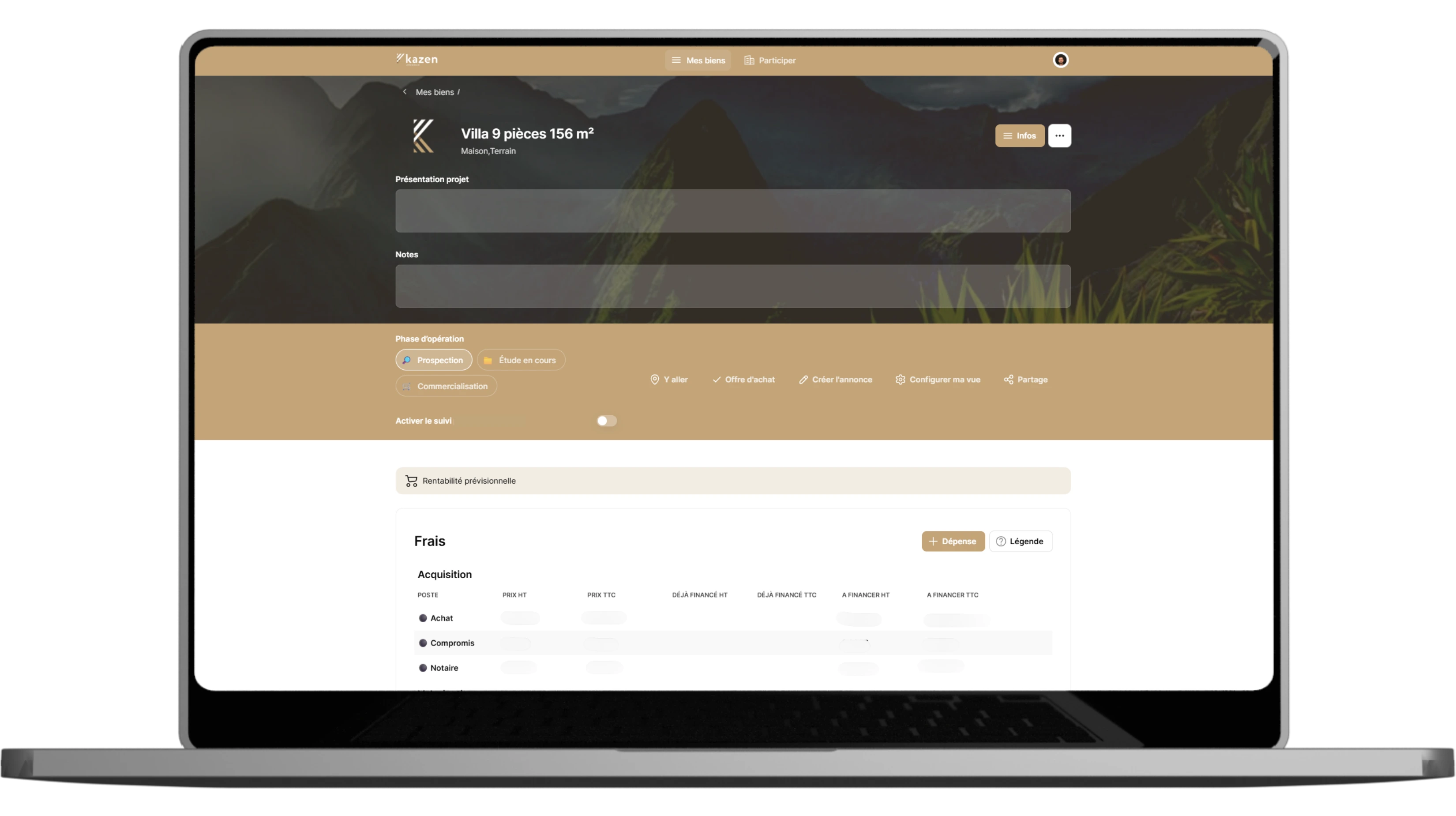 Mock up qui illustre l'interface des logicielle no code développé sur-mesure par Kapli pour illustrer nos études de cas