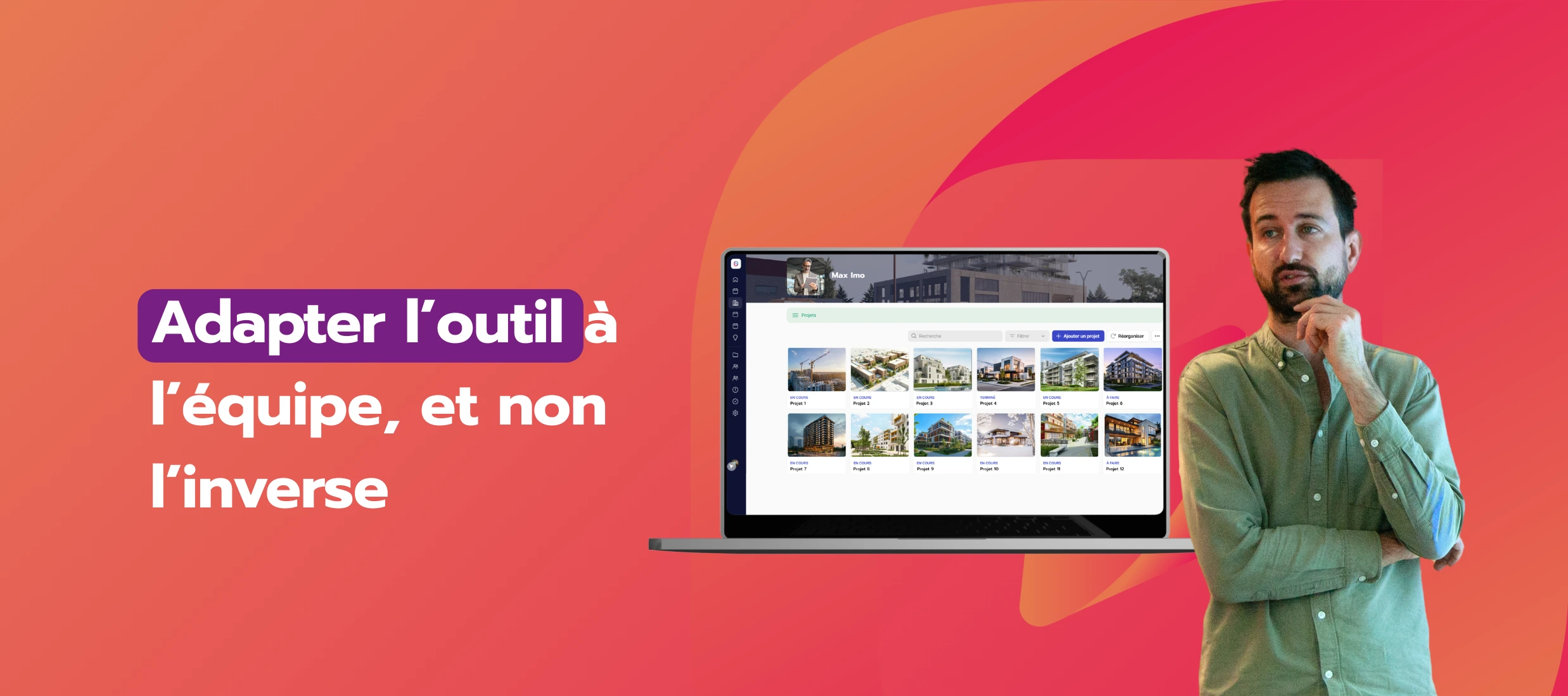 Illustration de thibault expert Glide avec une solution no code et IA logiciel sur-mesure 