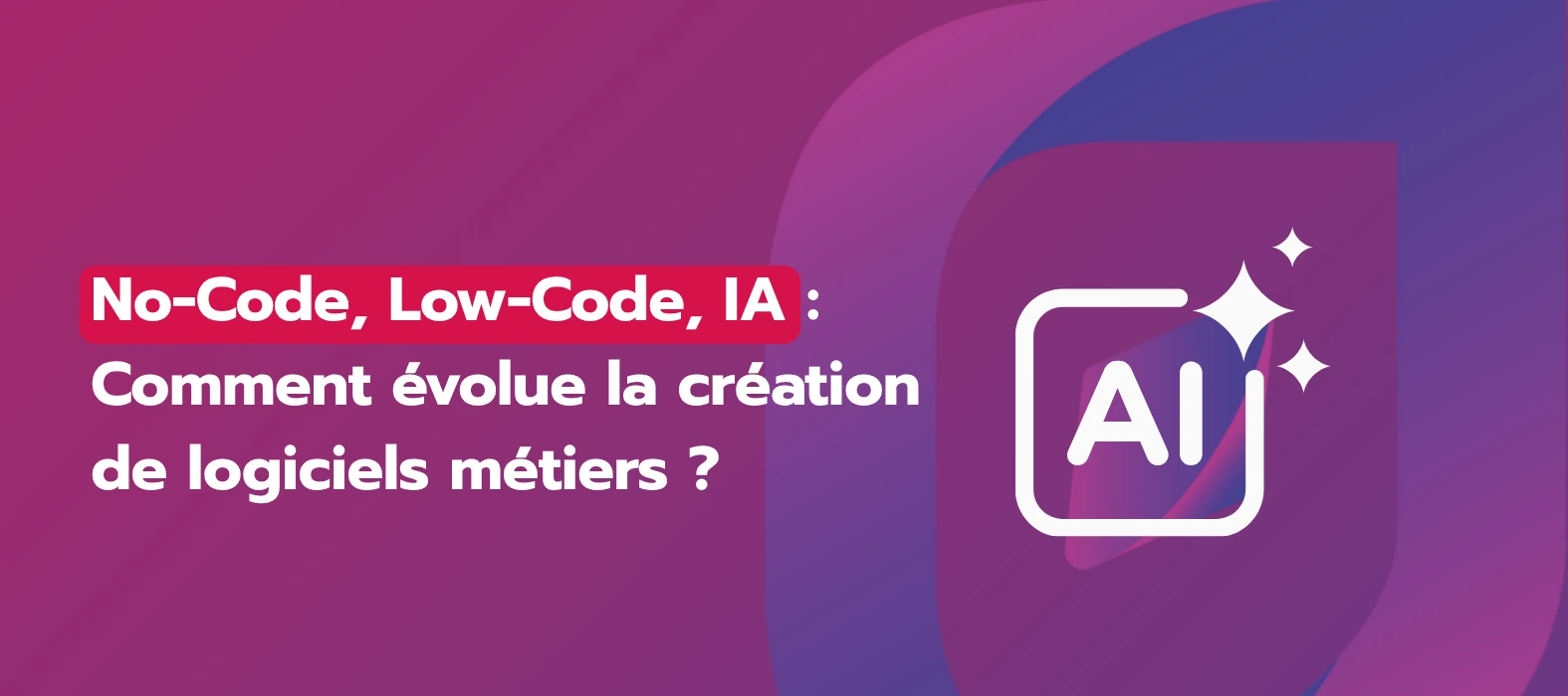 Illustration No-Code, Low-Code, IA