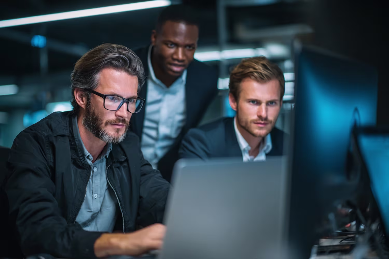 IT security analyst in modern office