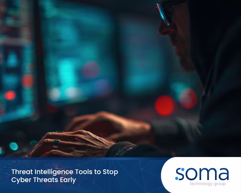 IT security agent working on his powerhouse software.