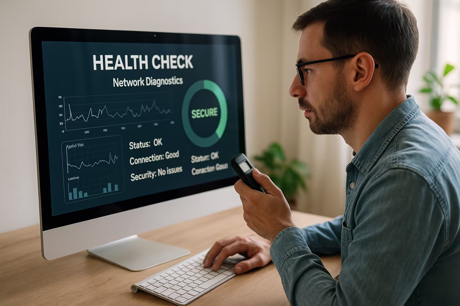 IT professional performing technology assessment