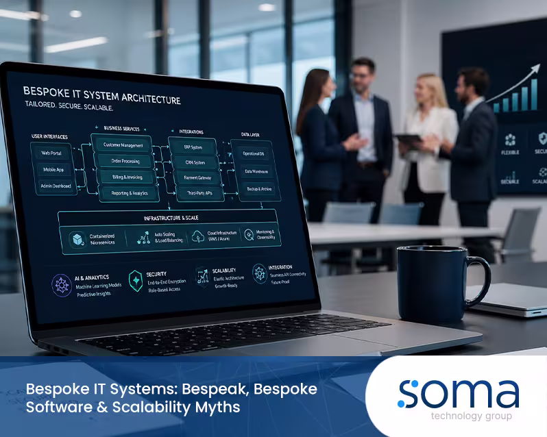 IT security agent working on his powerhouse software.