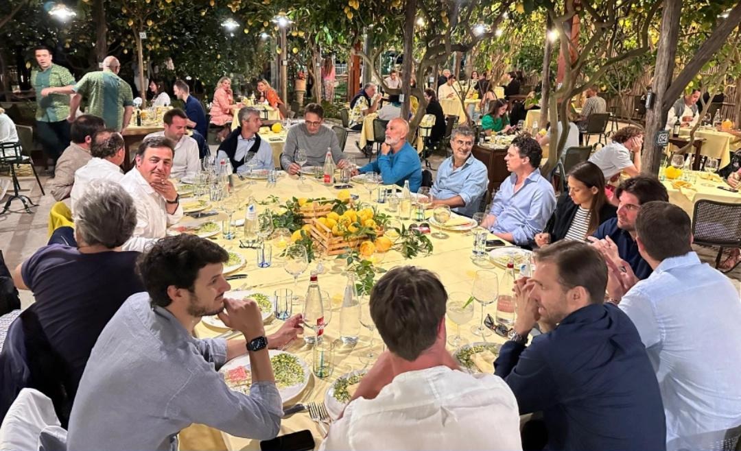 Founders at a late community dinner